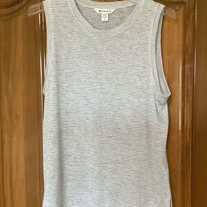 Athleta Light Gray Striped Tank Top